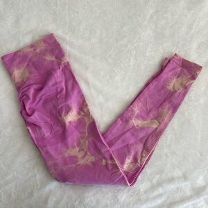 Pink Tie-Dye Womens Leggings